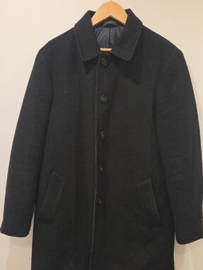 Ralph Lauren Black Down Filled Wool Coat - 36R / 38S